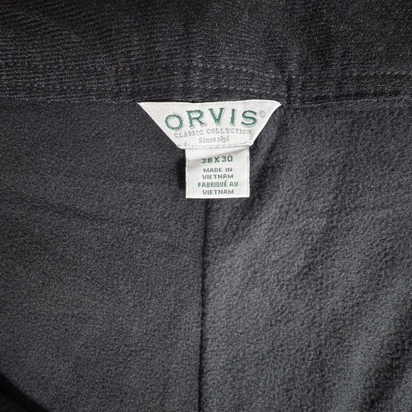 NWT Orvis Men's Fleece Lined Stretch Fabric Pants Black Size 38 x 30 - Picture 7 of 14